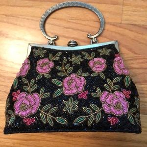 Vintage Beaded Handbag (with Shoulder chain)